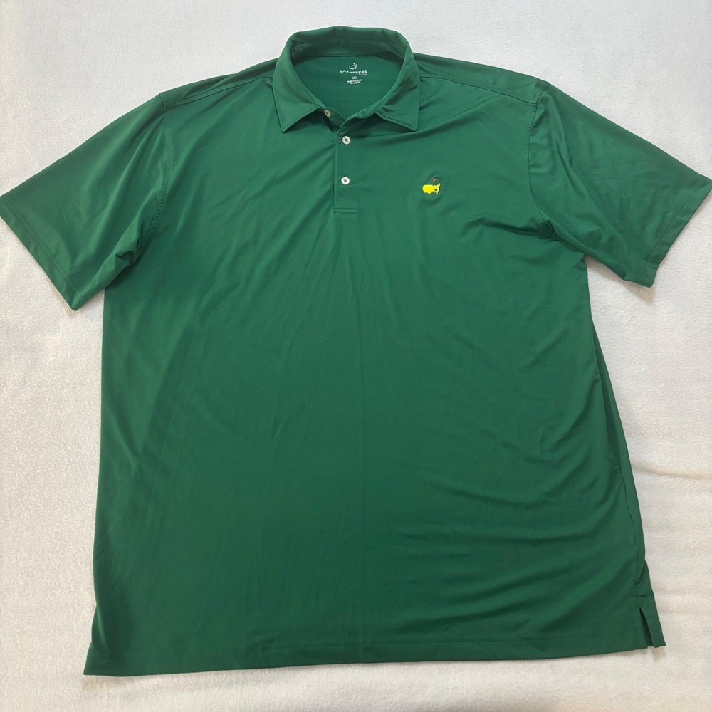 Masters Tech Mens XXL Green Golf Polo Shirt Short Sleeve Performance Tournament